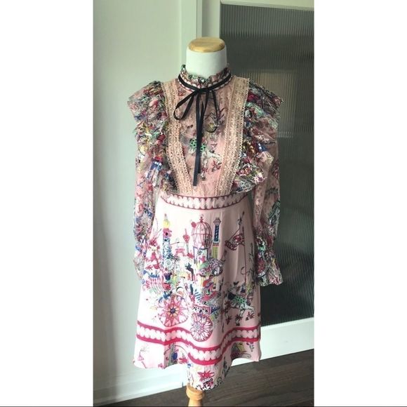 Dalia MacPhee printed minidress size medium - Picture 2 of 10